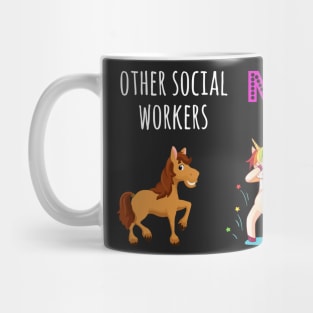 unicorn social worker, Funny Social Worker Gift Mug